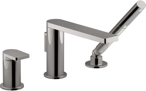 Vista 15 de KOHLER 73078-4-BL Composed™ Grifo de baño monomando para montaje en cubierta con ducha de mano, negro mate Mate negro
