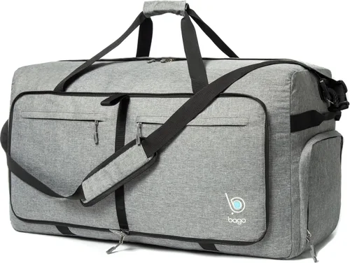Vista 35 de Bago Travel Duffle Bag for Women & Men. Medium Duffel Bag for Traveling Todo negro