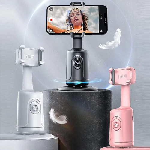 Vista 2 de Andoer Smart 360 grados Auto Face Tracking Gimbal Desktop Selfie Stabilizer Robot Camaraman con lente ajustable Base estable Soporte de teléfono