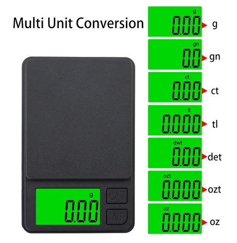 Vista 4 de Báscula digital de bolsillo de 35.27 oz x 0.00 oz, báscula de gramos, báscula digital de gramos, báscula de alimentos, báscula de joyería, báscula