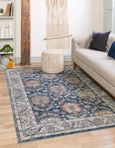 Vista 17 de Unique Loom Colección Nyla - Alfombra de área - Princesa (2 pies x 3 pies 1 pulgada, rectangular, rosa salmón/marrón)