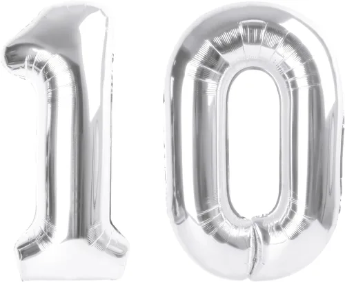 Vista 22 de Globos con números de 40 pulgadas, color negro, para decoraciones de cumpleaños de 10 a 100 años Jumbo 40In & Vibrant Color, With Hanging Holes