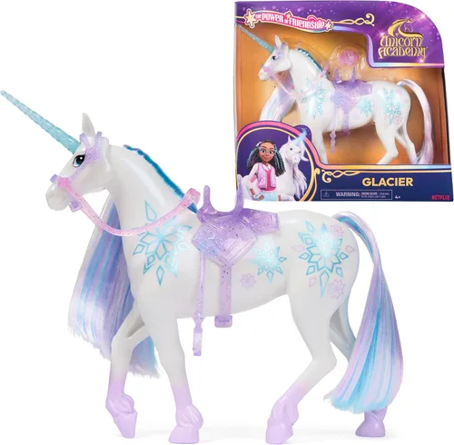 Vista 10 de Unicorn Academy, Poder de la Amistad Cinder con Silla y Brida Translúcida de 11 Pulgadas, Muñecas y Juguetes de Unicornio, Regalos y Pequeños