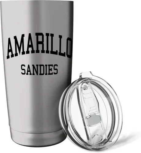 Vista 5 de Amarillo High School HS Amarillo TX Retro Stainless Steel Insulated Tumbler