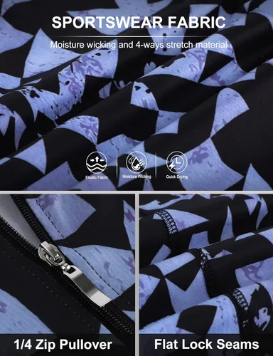 Vista 4 de Viracy Camiseta sin mangas con cremallera para mujer, de secado rápido, para entrenamiento de golf