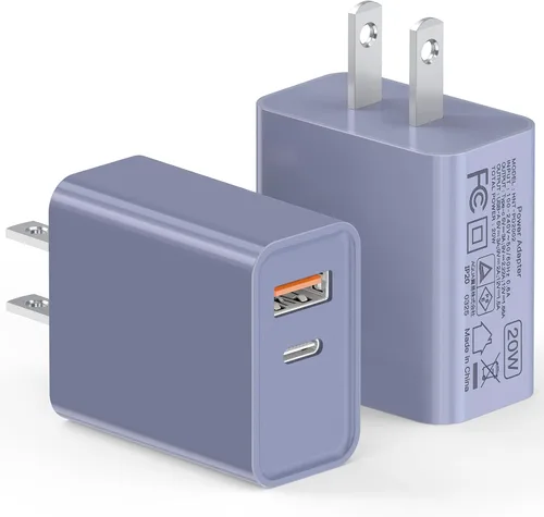 Vista 13 de Cargador de pared USB C de 20 W para iPhone 17/16/15/14/13/13 Mini/13 Pro Max/12/12 Pro/12 Pro Max Cube, paquete de 2 unidades de doble puerto