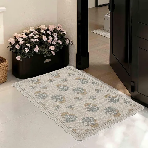 Vista 48 de ORTIGIA Alfombra festoneada de yute fácil de 3 x 5 pulgadas, color negro