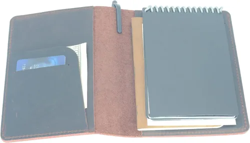 Vista 7 de JJNUSA Funda compatible con Rocketbook Mini Cover Smart Business hecha a mano de cuero genuino envejecido, funda para cuaderno portátil para Marrón