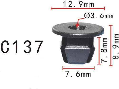 Vista 26 de Autobahn88 - Clip de remache tipo push-in para parachoques, compatible con Renault (OEM: 054000001R) (Paquete de 20)