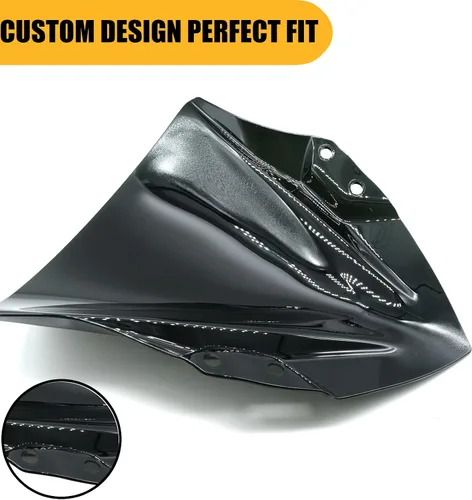Vista 4 de Parabrisas scooter deflectores de viento doble burbuja compatible con Ninja 400 2018-2023