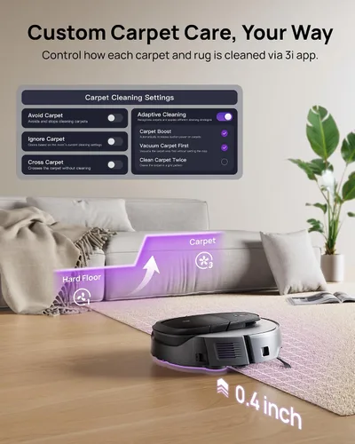 Vista 8 de 3i G10+ - Robot aspirador y trapeador, 18,000 Pa de succión, 60 días de limpieza sin manos con compresión silenciosa de residuos, navegación
