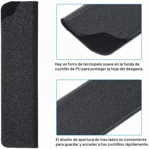 Vista 4 de PATIKIL Funda de plástico ABS para cuchillo de pelar de 3.5 pulgadas, protector de filo de cuchillos, funda universal para cuchillo para cocina