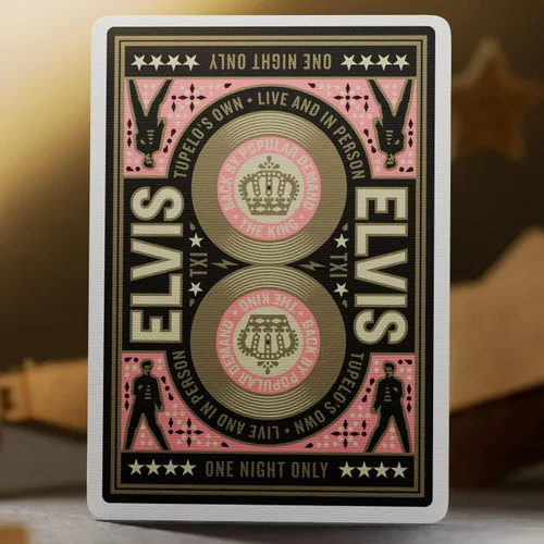 Vista 7 de theory11 Elvis - Juego de cartas, color dorado y rosa