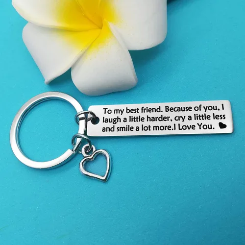 Vista 5 de Llavero para mejor amiga, regalo de amistad para mujeres, regalo de agradecimiento para mejor amiga, Navidad, cumpleaños, día de la madre, joyería