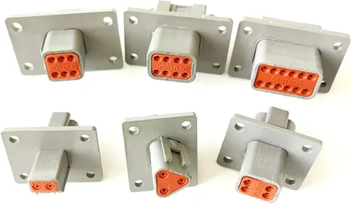 Vista 4 de Kits de Conectores Serie DT 3Pinos Grises con Brida Sellados para Cable Eléctrico Auto 14-20AWG (DT04-3P-L012)