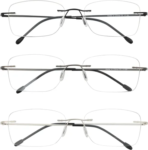 Vista 15 de Eyekepper Rimless Reading Glasses Women, Readers Frameless Wireless Magnifying Cheaters, Womens Reader Eyeglasses, Scratch Resistant for