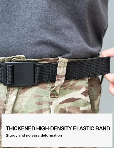 Vista 4 de Papaanils Cinturón de golf de nailon elástico para hombre, cinturón táctico militar, cinturón elástico para hombre, cinturón elástico