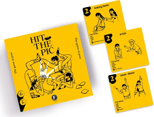 Vista 6 de Juego de fiesta Hit The Pic – Combina la postura en un juego rápido en equipo con improvisación y movimiento, perfecto para grupos y noches de juego