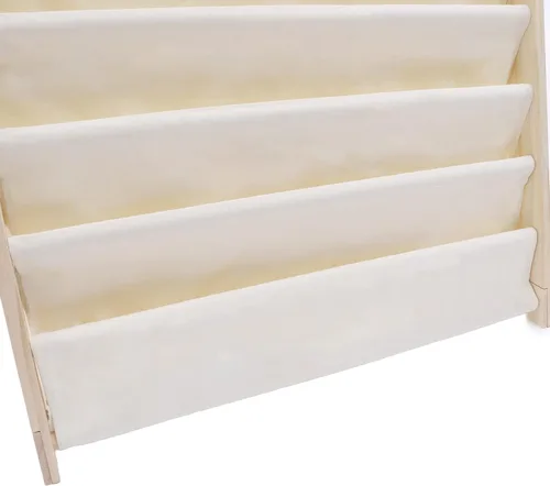 Vista 7 de Estantería para niños, organizador de estantería para niños, 6 eslingas para dormitorio, sala de juegos, almacenamiento de juguetes, 29.5 x 11.8 x