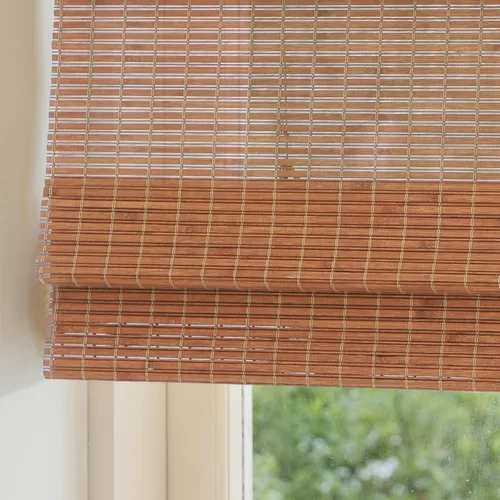 Vista 17 de Persianas Romanas de Bambú Inalámbricas, Persianas para Ventanas, Persianas de Madera Tejida Personalizadas para Ventanas Interiores, Puertas