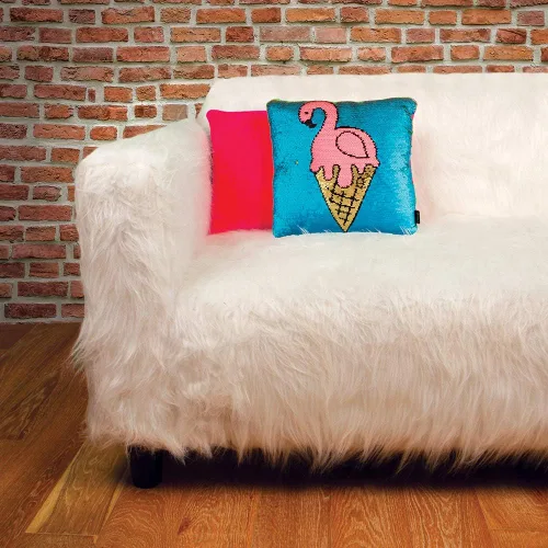 Vista 4 de Fashion Angels Magic Sequin Reveal Pillow - Flamenco, talla única, multicolor