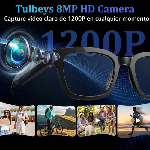 Vista 2 de AI Smart Glasses with Camera, 8MP HD Camera Glasses with Bluetooth
