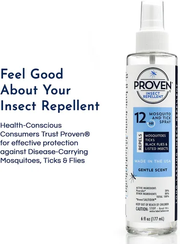 Vista 2 de Proven - Aerosol repelente de insectos, mantiene alejados mosquitos, garrapatas y moscas, repelente alternativo al DEET, hasta 12 horas