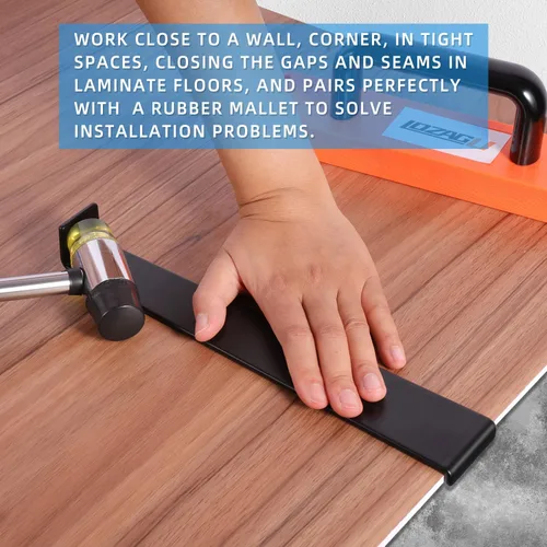 Vista 13 de Kit de 43 piezas para herramientas de suelo laminado, kit de instalación LVP, herramientas para suelos de vinilo, taco de golpeteo con mango