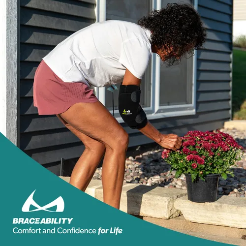 Vista 8 de BraceAbility Codera de bursitis Manga de compresión para brazo con cojín acolchado de apoyo suave para dolor de articulaciones Olecranon
