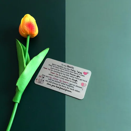 Vista 4 de Tarjeta de felicitación de cumpleaños con texto en inglés "True Friendship appreciate", regalos de despedida de graduación, regalo personalizado
