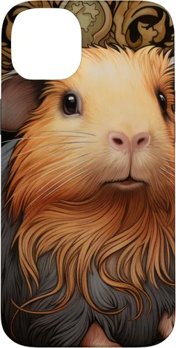 Vista 15 de iPhone 16 Guinea Pig Art Nouveau Abstract Case