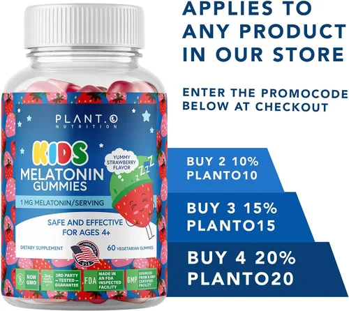 Vista 7 de Gomitas de melatonina para niños [duerme más rápido con gomita con sabor a crema de fresa 100% libre de medicamentos] para apoyo natural al sueño