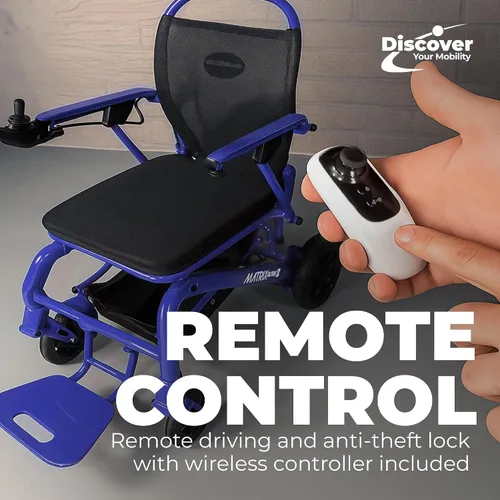 Vista 4 de Matrix Ultra 2 Power - Silla de ruedas eléctrica para adultos, 31 libras, capacidad de 330 libras, fibra de carbono, bloqueo antirrobo, cojines