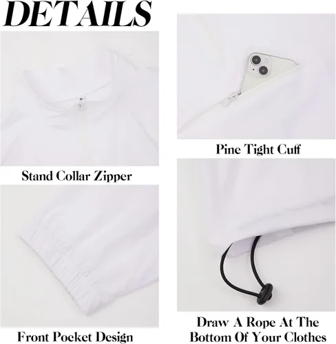 Vista 5 de Aulemen Suéter casual con cremallera de un cuarto para hombre, chaqueta ligera atlética, para senderismo, golf, cuello alto falso con bolsillos