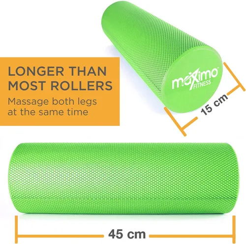 Vista 2 de Maximo Fitness Foam Roller - High Density Exercise Roller for Trigger Point Self Massage, Muscle and Back Roller for Fitness, Physical Therapy, Yoga