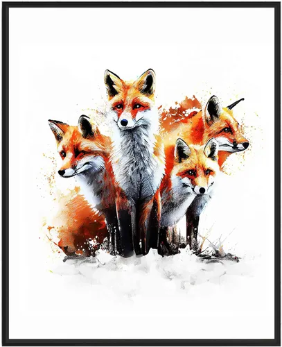 Vista 18 de WIldlife - Póster impreso de pez pescador, impresiones abstractas de animales de acuarela, obras de arte de naturaleza para sala de estar