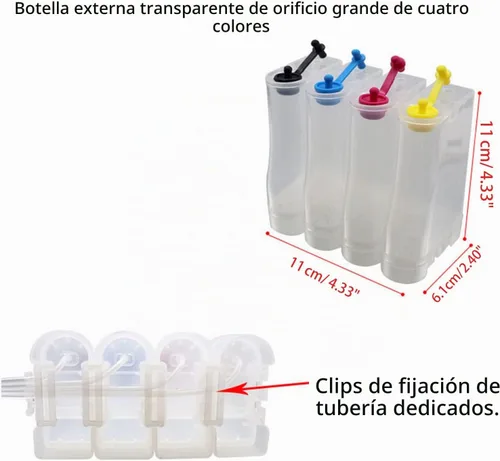 Vista 2 de Sistema de suministro de tinta continua de 4 colores Kit de tubería de botella externa para impresora de inyección de tinta Canon Suministro