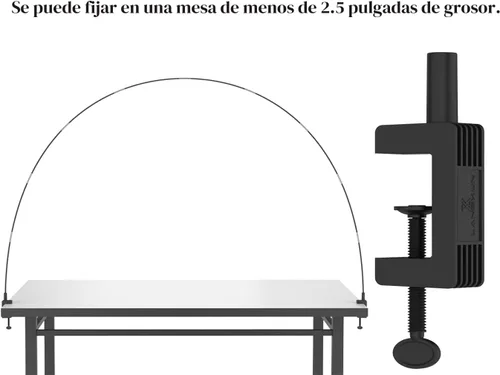 Vista 2 de LANGXUN Kit de arco de globos de mesa negro de 12 pies, marco de soporte de arco de globos para fiesta de cumpleaños, decoración de boda