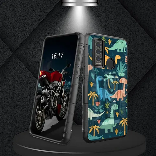 Vista 36 de Funda para AT&T Maestro Max 2021/Cricket Ovation 2 con protector de pantalla de vidrio templado, funda resistente con función atril integrada