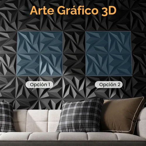 Vista 4 de Sonicism Paneles de Pared Mejorados Paquete de 32, 0.7"x11.8"x11.8" Paneles de Pared 3D Piramidales Corte Creativo, Paneles de Pared de PVC