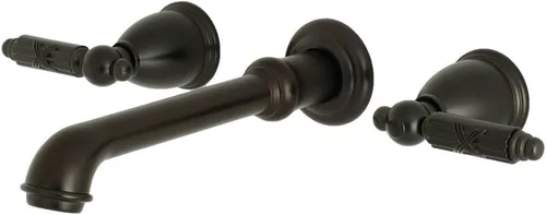 Vista 6 de Kingston Brass KS7128GL - Grifo georgiano para fregadero de pared, alcance de boquilla de 10-7/16 pulgadas, níquel cepillado