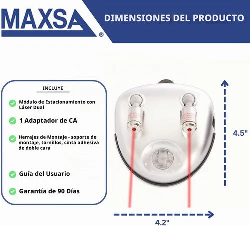 Vista 6 de Innovaciones Maxsa park derecho cochera láser, Classic, Plateado