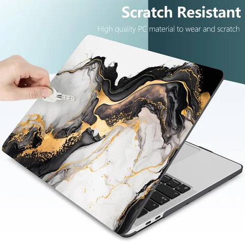 Vista 4 de Funda compatible con MacBook Pro de 13 pulgadas 2024 2023-2020 versión A2338 M2/M1 A2251 A2289 con pantalla Retina y Touch ID, carcasa rígida