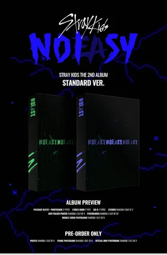 Vista 3 de JYP Ent. STRAY KIDS - NOEASY (Normal ver.) (Vol.2) Álbum+Juego de tarjetas de fotos extra (B ver.) (JYPK1271)