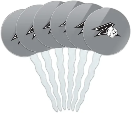 Vista 340 de Abilene Christian - Juego de 6 palillos para cupcakes con logotipo secundario