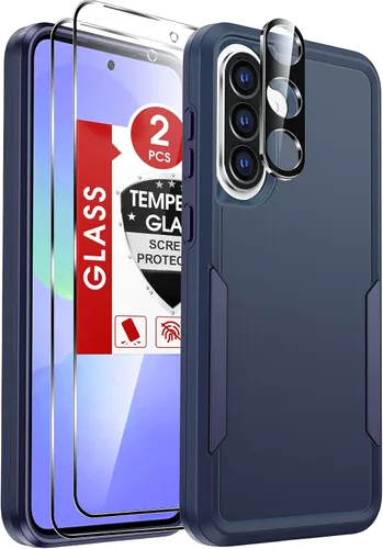 Vista 12 de LeYi Funda para teléfono Samsung Galaxy A15-5G: Funda Samsung A15 con protector de pantalla x 2 + 2 protectores de lente de cámara, protección