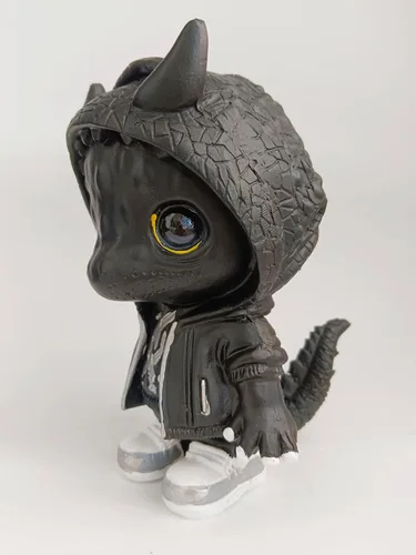 Vista 7 de Figuras de dragón geniales, estatuas de dibujos animados, escultura de dinosaurio, mini lindo adorno de resina de dragón de dinosaurio