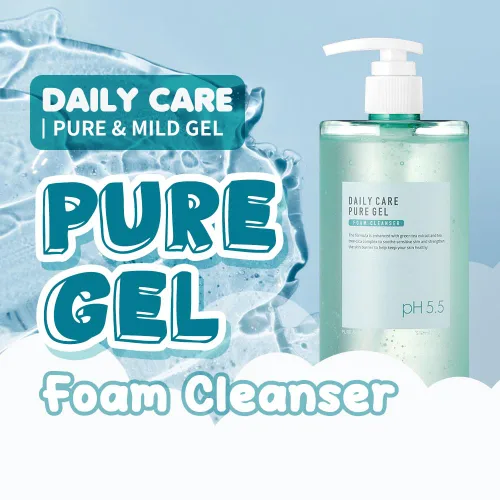 Vista 2 de EUNYUL Daily Care Pure Gel Foam Cleanser, 17.3 fl oz (17.3 fl oz), limpiador facial coreano con bomba, lavado facial diario suave
