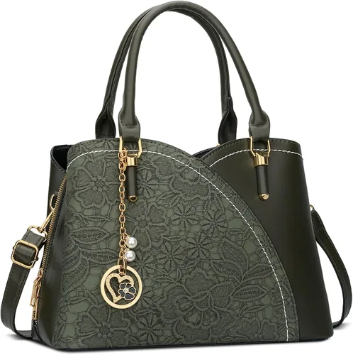Vista 26 de KKXIU Monederos y bolsos de mano con triple compartimento para mujer, bolso de mano con asa superior