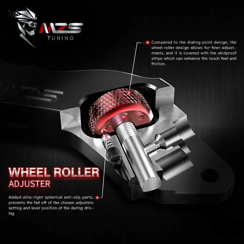 Vista 5 de MZS Palancas de embrague de freno de motocicleta negras para ruedas deslizadores de marco de motocicleta compatibles con MT09 FZ09 XSR900 FJ09